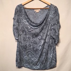 Michael Kors Draped Neck Top Size 1x
